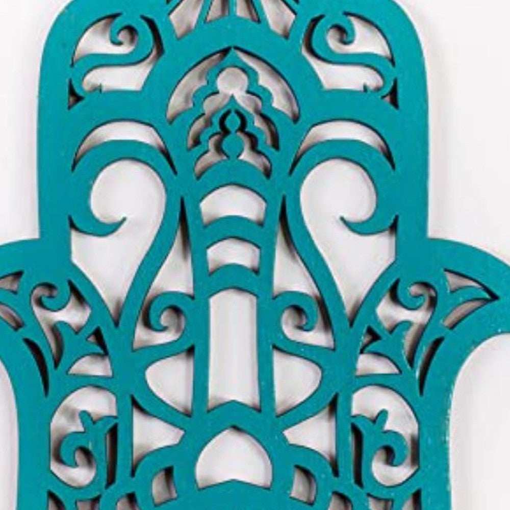 Turquoise Solid Wood Geometric Shapes Wall Decor - Homeroots - Flyclothing LLC