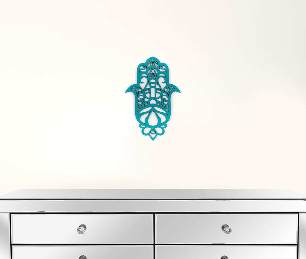 Turquoise Solid Wood Geometric Shapes Wall Decor - Homeroots - Flyclothing LLC