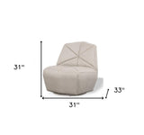 31" Grey 100% Polyester Solid Color Lounge Chair - Homeroots - Flyclothing LLC