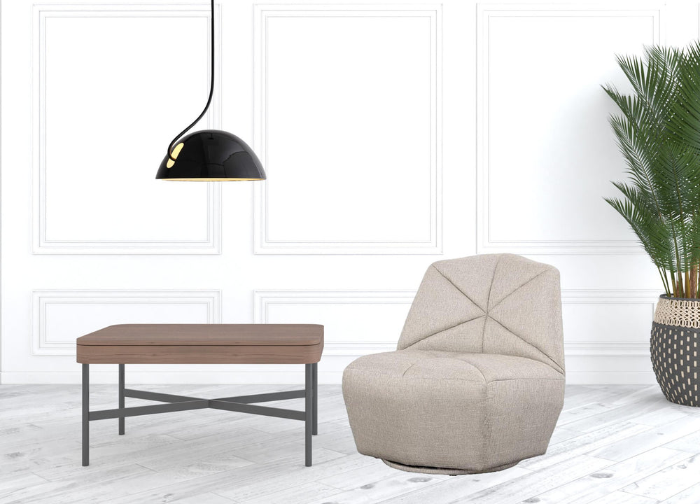 31" Grey 100% Polyester Solid Color Lounge Chair - Homeroots