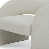 31" Cream Textural Solid Color Arm Chair - Homeroots