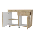 47" Natural Console Accent Cabinet With Three Shelves And One Drawer - Homeroots - Flyclothing LLC