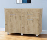47" Natural Console Accent Cabinet With Three Shelves And One Drawer - Homeroots - Flyclothing LLC