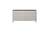 62" Grey Manufactured Wood Six Drawer Double Dresser - Homeroots - Flyclothing LLC