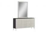 62" Grey Manufactured Wood Six Drawer Double Dresser - Homeroots - Flyclothing LLC