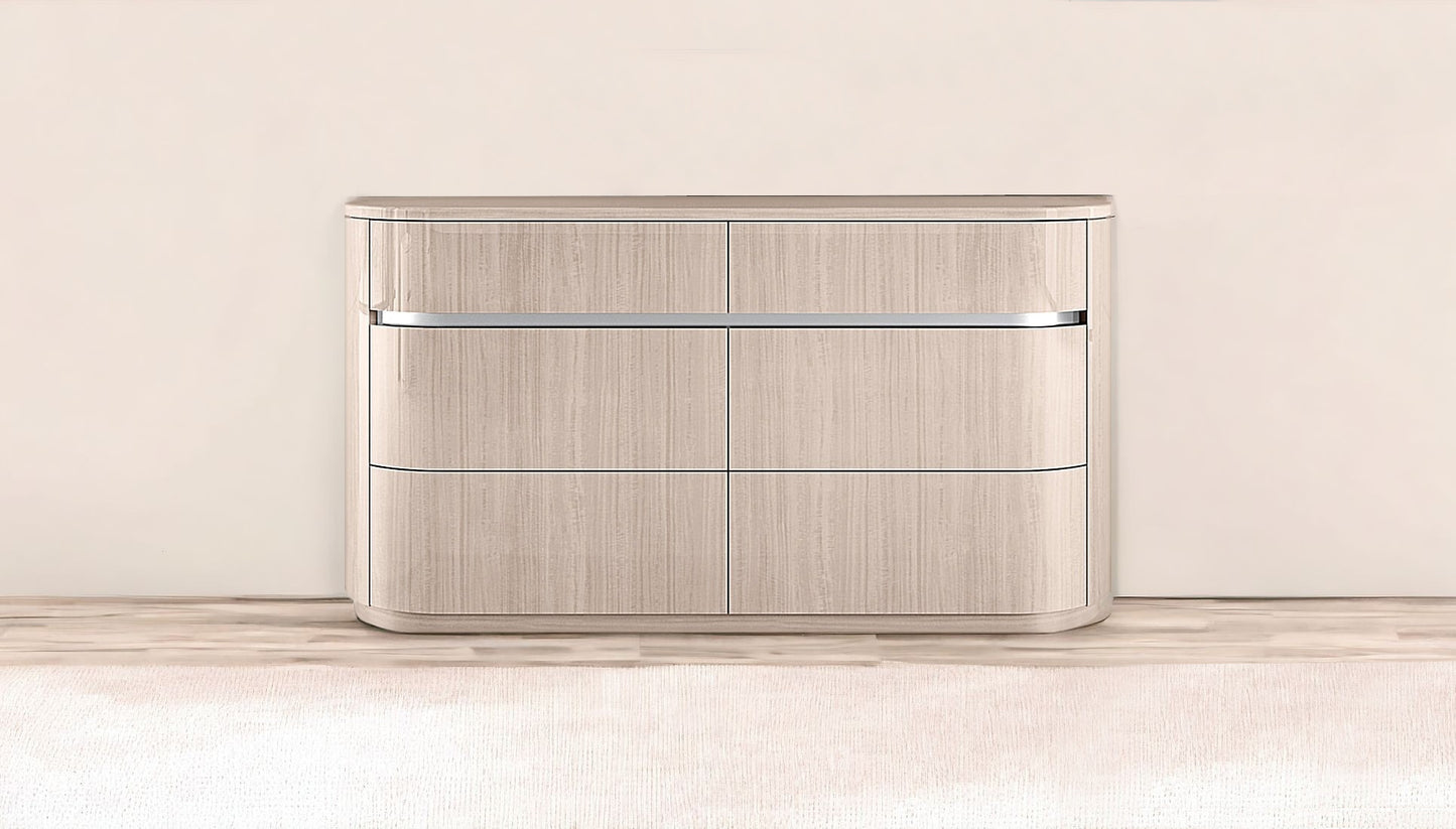 64" Beige Six Drawer Double Dresser - Homeroots - Flyclothing LLC