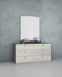 62" Gray Six Drawer Double Dresser - Homeroots
