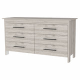 32" Light Gray Six Drawer Double Dresser - Homeroots - Flyclothing LLC