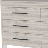 32" Light Gray Six Drawer Double Dresser - Homeroots - Flyclothing LLC