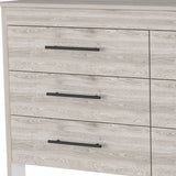 32" Light Gray Six Drawer Double Dresser - Homeroots