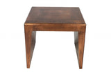 24" Copper Rustic Solid Wood Square End Table - Homeroots - Flyclothing LLC