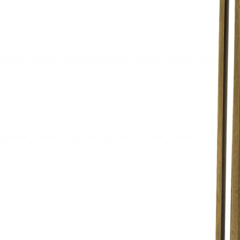 23" Gold And Black Marble And Iron Round End Table - Homeroots - Flyclothing LLC