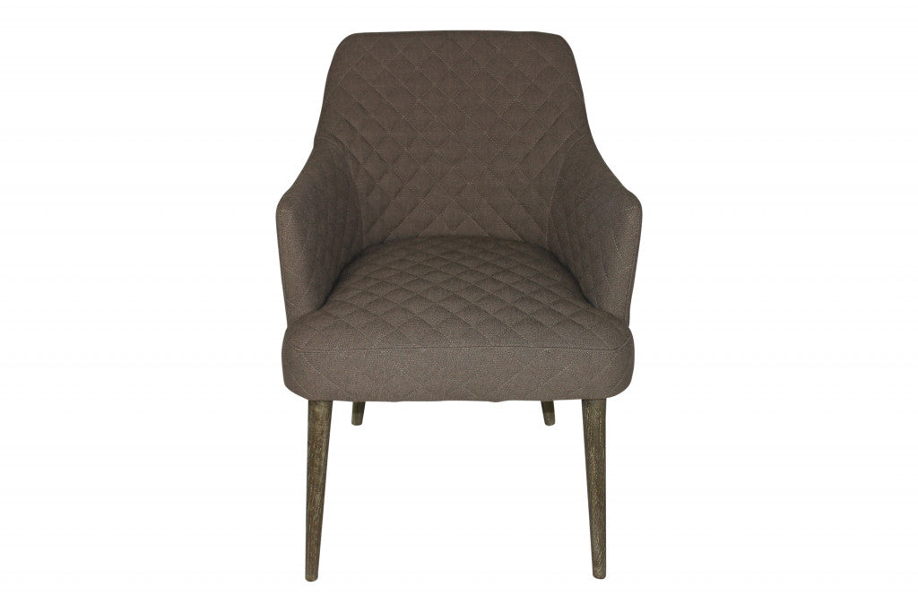 23" Gray Polyester Blend And Natural Solid Color Side Chair - Homeroots - Flyclothing LLC