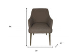 23" Gray Polyester Blend And Natural Solid Color Side Chair - Homeroots - Flyclothing LLC