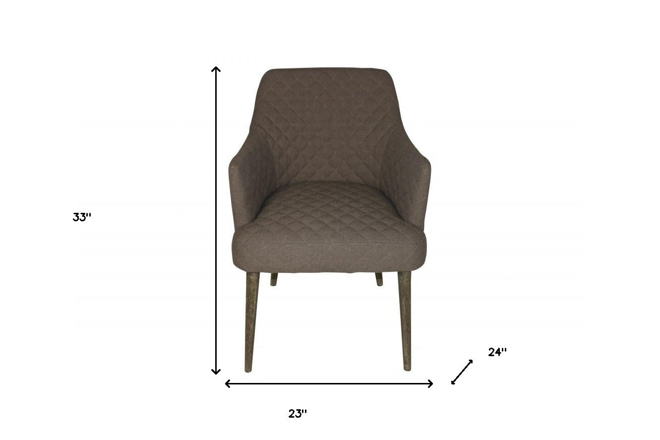 23" Gray Polyester Blend And Natural Solid Color Side Chair - Homeroots - Flyclothing LLC