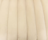 37" Ivory Velvet And Gold Solid Color Lounge Chair