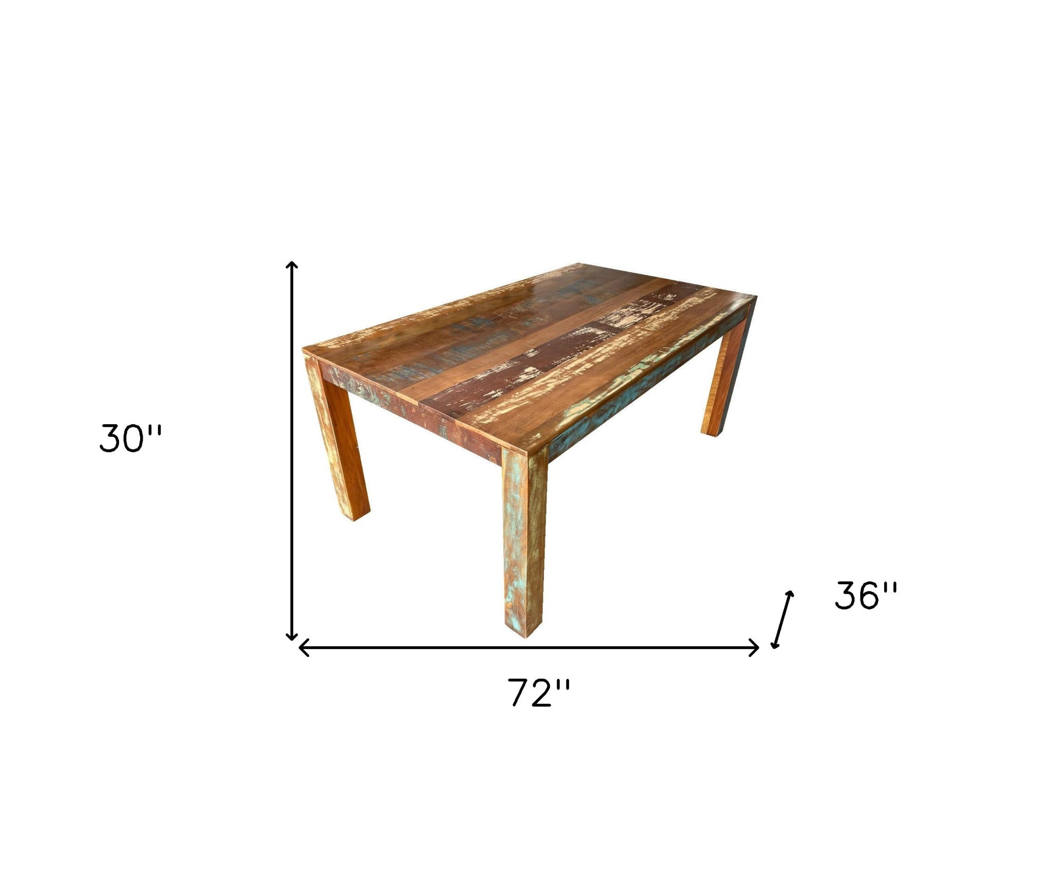 72" Brown Solid Wood Dining Table - Homeroots - Flyclothing LLC