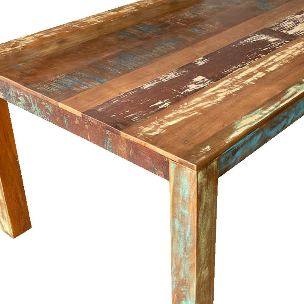 72" Brown Solid Wood Dining Table - Homeroots - Flyclothing LLC