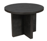 48" Deep Taupe Rounded Solid Wood Pedestal Base Dining Table - Homeroots - Flyclothing LLC