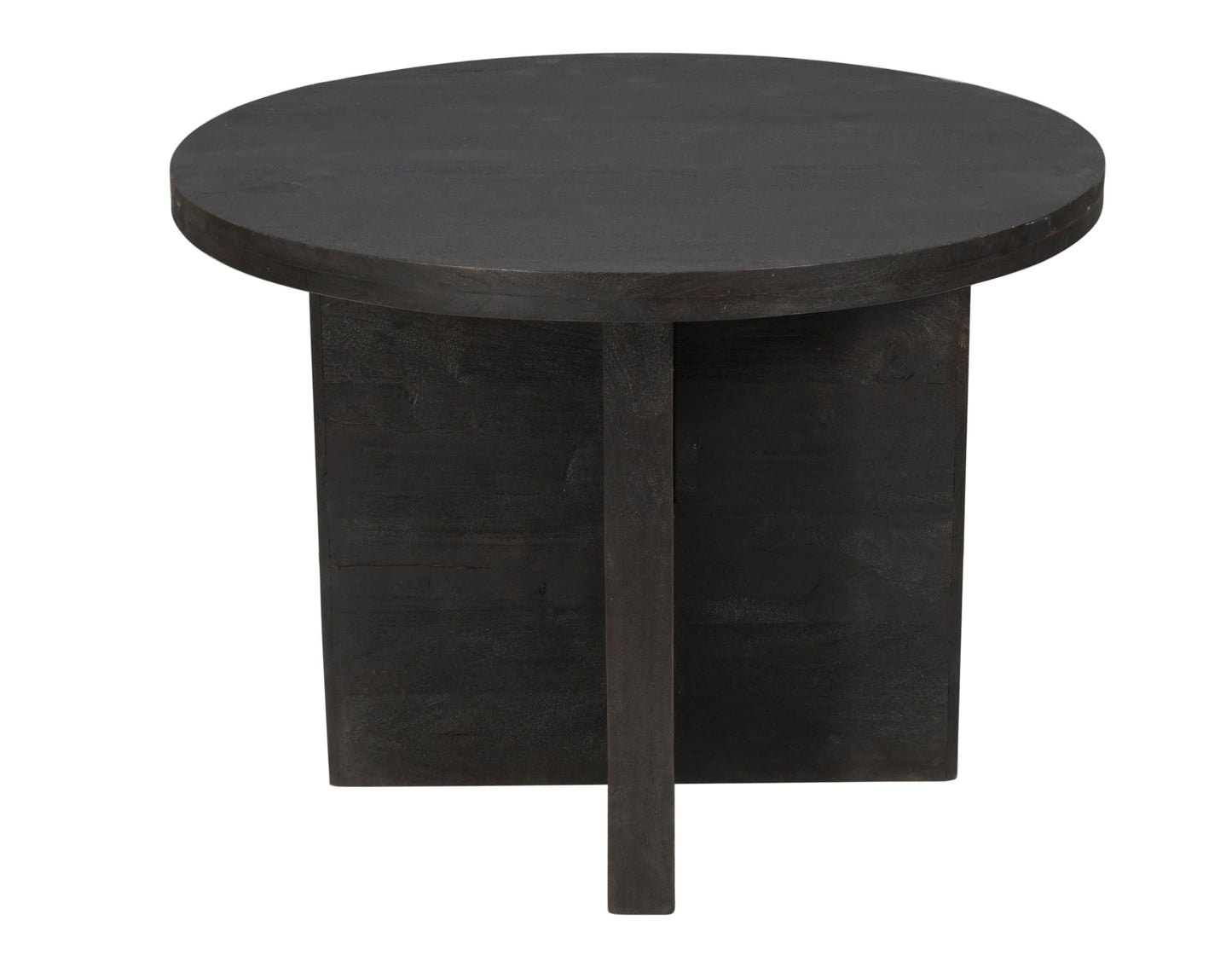48" Deep Taupe Rounded Solid Wood Pedestal Base Dining Table - Homeroots - Flyclothing LLC