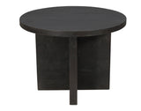 48" Deep Taupe Rounded Solid Wood Pedestal Base Dining Table - Homeroots - Flyclothing LLC