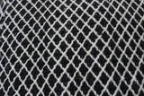 18" Black and Ivory Wool Cube Geometric Pouf Ottoman - Homeroots - Flyclothing LLC