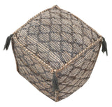 18" Natural Gray And Taupe Jute Cube Trellis Pouf Ottoman - Homeroots - Flyclothing LLC