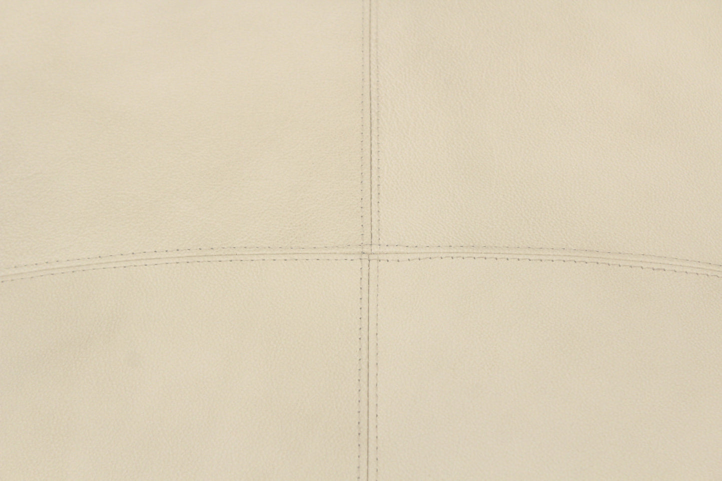 22" Ivory Leather Pouf Ottoman - Homeroots - Flyclothing LLC