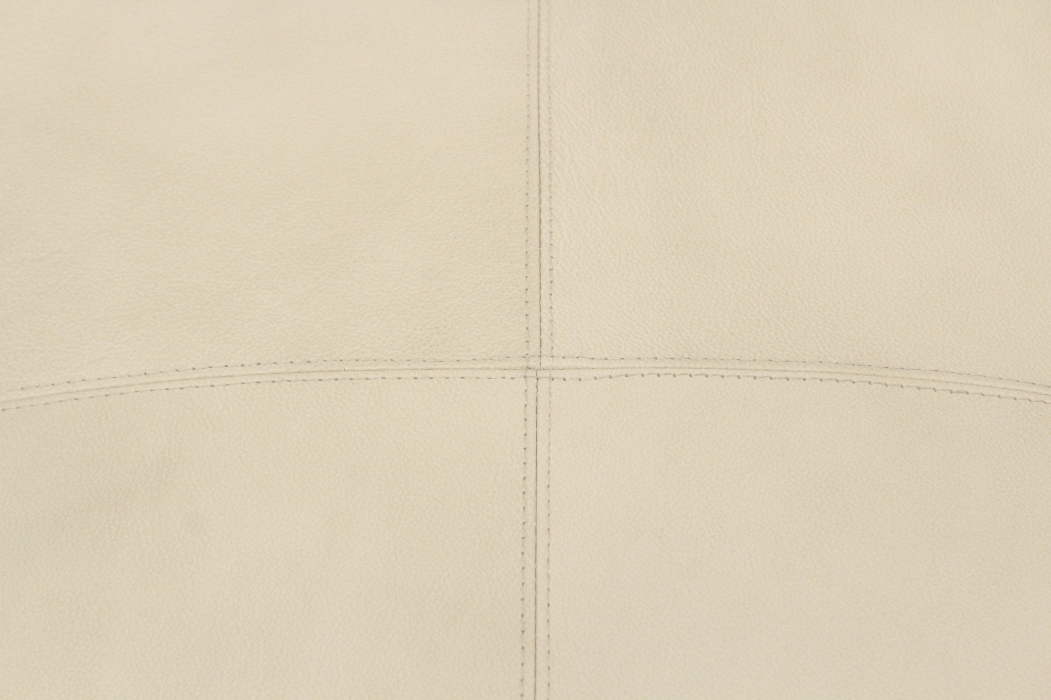 22" Ivory Leather Pouf Ottoman - Homeroots - Flyclothing LLC