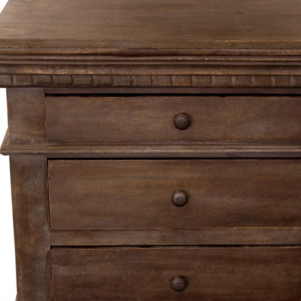 30" Solid Wood Three Drawer Nightstand - HomeRoots - Flyclothing LLC
