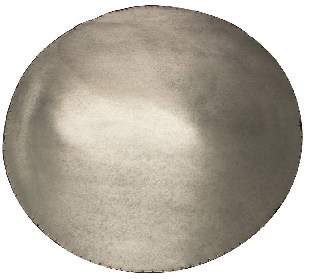 32" White And Natural Iron And Solid Wood Round Coffee Table - Homeroots - Flyclothing LLC