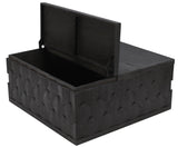 40" Dark Gray Solid Wood Square Distressed Coffee Table - Homeroots