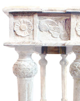 54" White Solid Wood Distressed Console Table - Homeroots - Flyclothing LLC