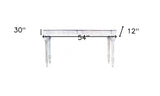 54" White Solid Wood Distressed Console Table - Homeroots - Flyclothing LLC