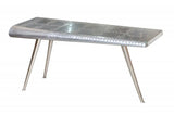 56" Silver Aluminum Three Leg Console Table - Homeroots - Flyclothing LLC
