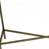 32" Black and Gold Stone Frame Console Table - Homeroots - Flyclothing LLC