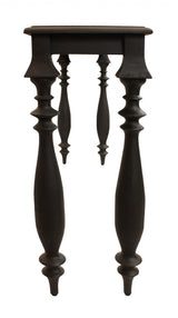 54" Black Solid Wood Distressed Console Table - Homeroots - Flyclothing LLC