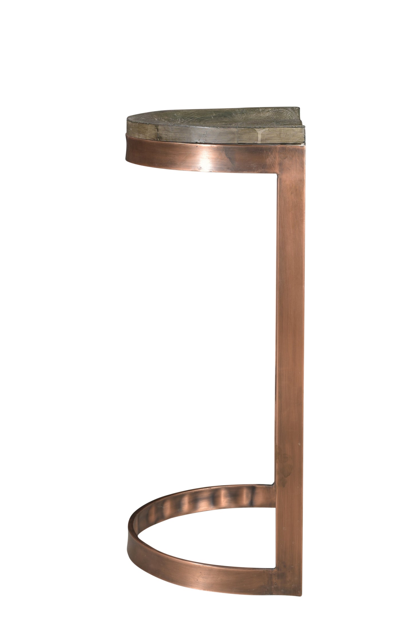 30" Gray And Copper Iron Backless Bar Height Bar Chair - Homeroots - Flyclothing LLC