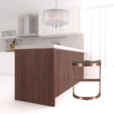 30" Gray And Copper Iron Backless Bar Height Bar Chair - Homeroots - Flyclothing LLC