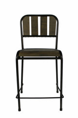 25" Brown And Black Iron Counter Height Bar Chair - Homeroots - Flyclothing LLC
