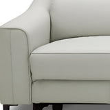 74" Gray Leather Reclining Sofa With Black Legs - Homeroots - Flyclothing LLC