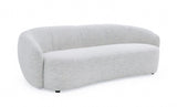 90" Off White Fabric Sofa With Black Legs - Homeroots - Flyclothing LLC