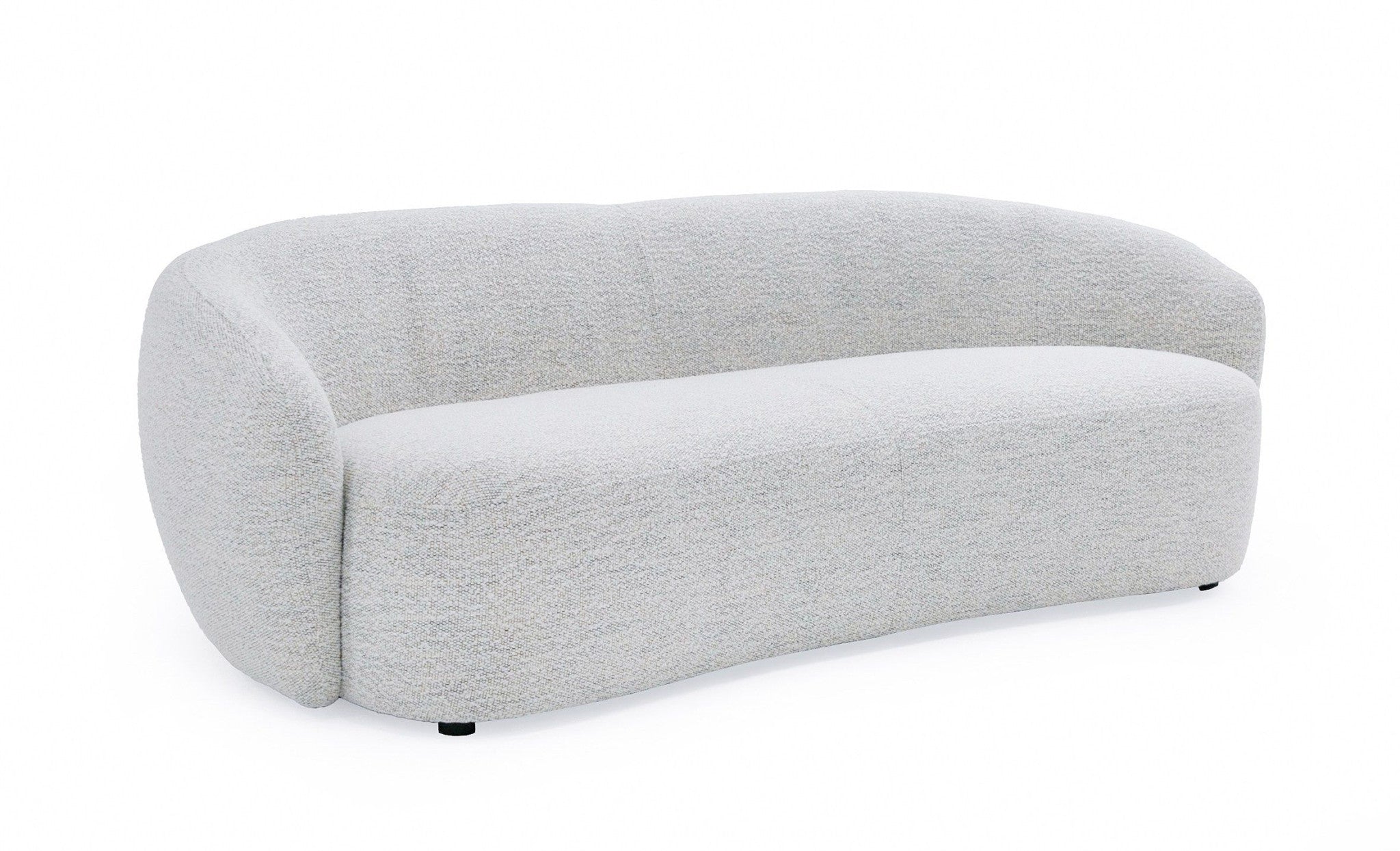 90" Off White Fabric Sofa With Black Legs - Homeroots - Flyclothing LLC