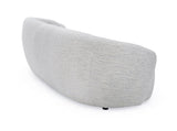90" Off White Fabric Sofa With Black Legs - Homeroots - Flyclothing LLC