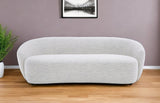 90" Off White Fabric Sofa With Black Legs - Homeroots - Flyclothing LLC