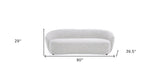 90" Off White Fabric Sofa With Black Legs - Homeroots - Flyclothing LLC