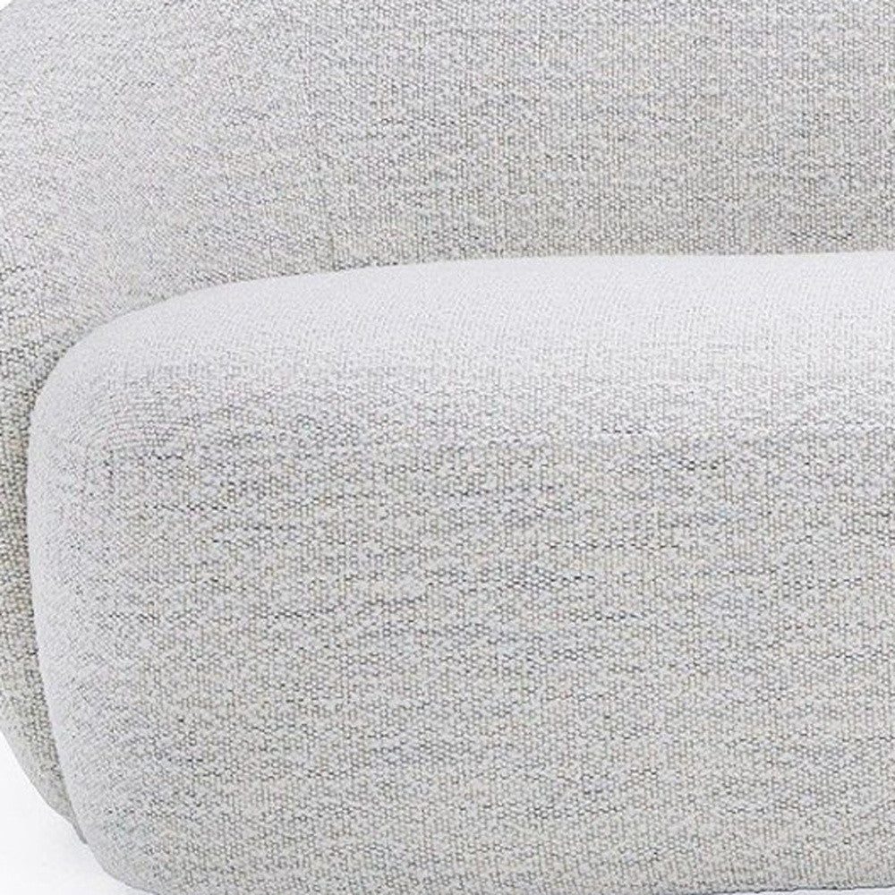 90" Off White Fabric Sofa With Black Legs - Homeroots - Flyclothing LLC