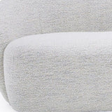 90" Off White Fabric Sofa With Black Legs - Homeroots - Flyclothing LLC