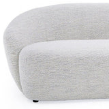 90" Off White Fabric Sofa With Black Legs - Homeroots - Flyclothing LLC