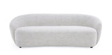 90" Off White Fabric Sofa With Black Legs - Homeroots - Flyclothing LLC